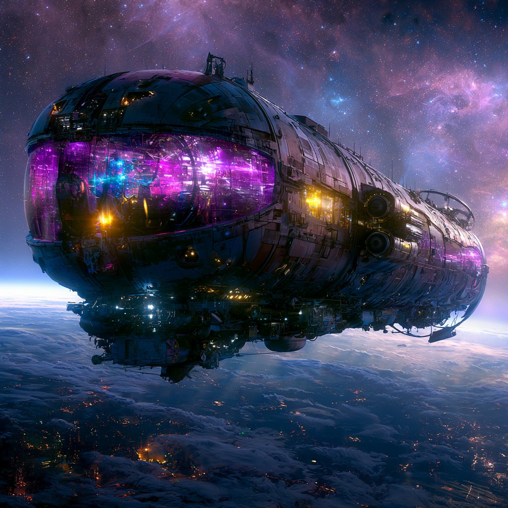 A survey shuttle over a candidate world